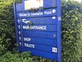 Dark blue ladder sign.